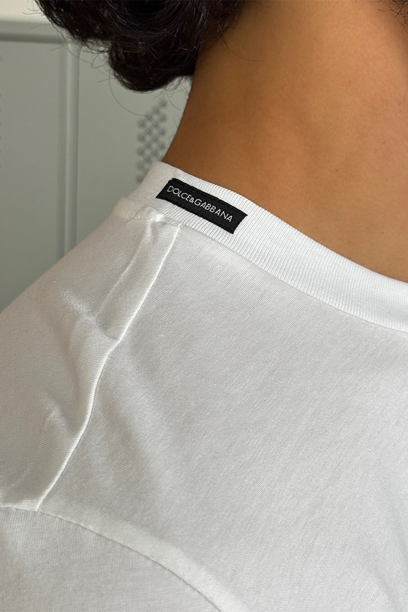 Dоlсе & Gаbbаnа Футболка белого цвета logo-embroidered