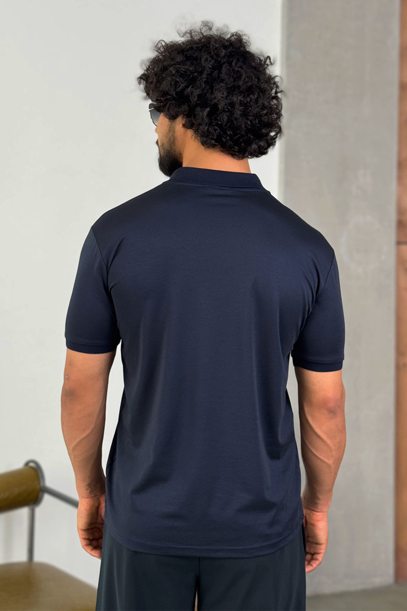 Loro Piana Мужское поло синего цвета