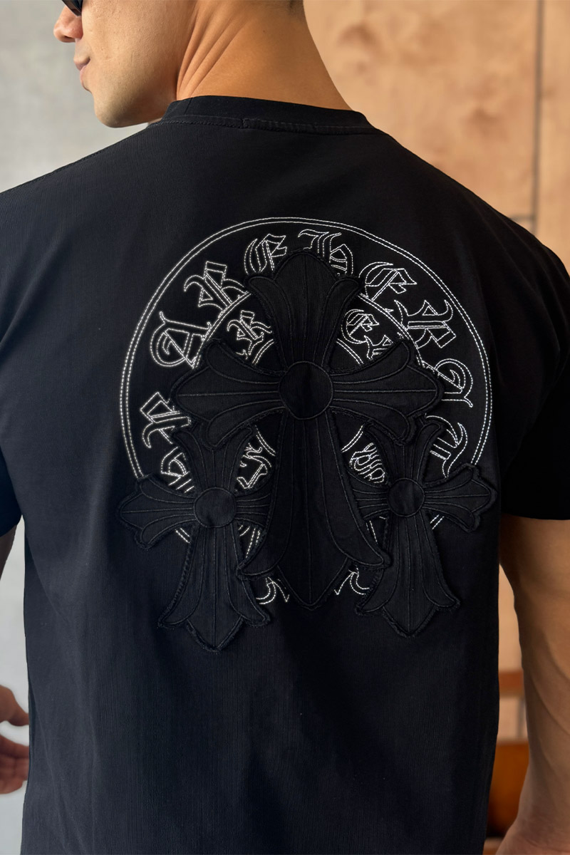 Designer Clothing Чёрная оверсайз футболка Gothic logo