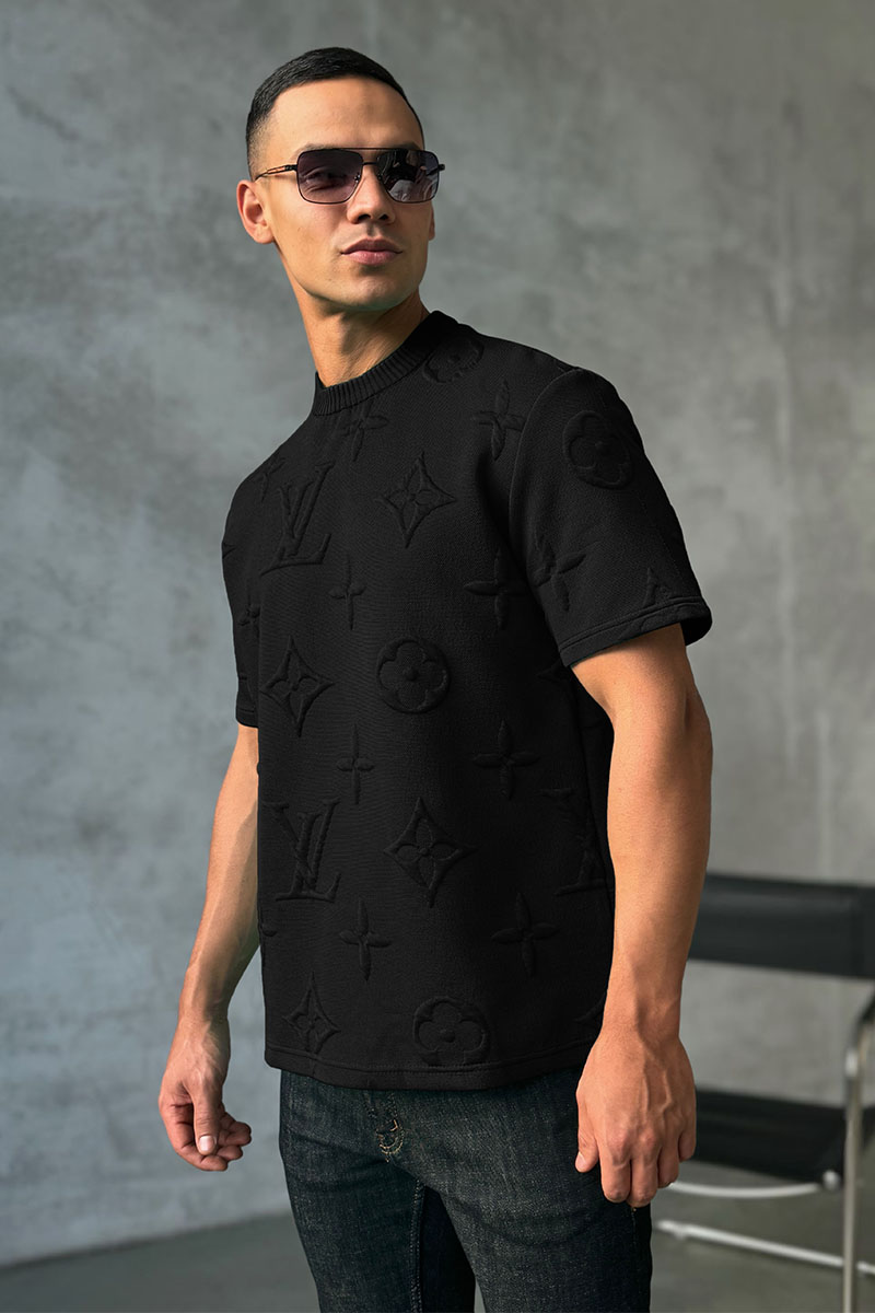 Lоuis Vuittоn Оверсайз футболка Embossed Monogram - Black