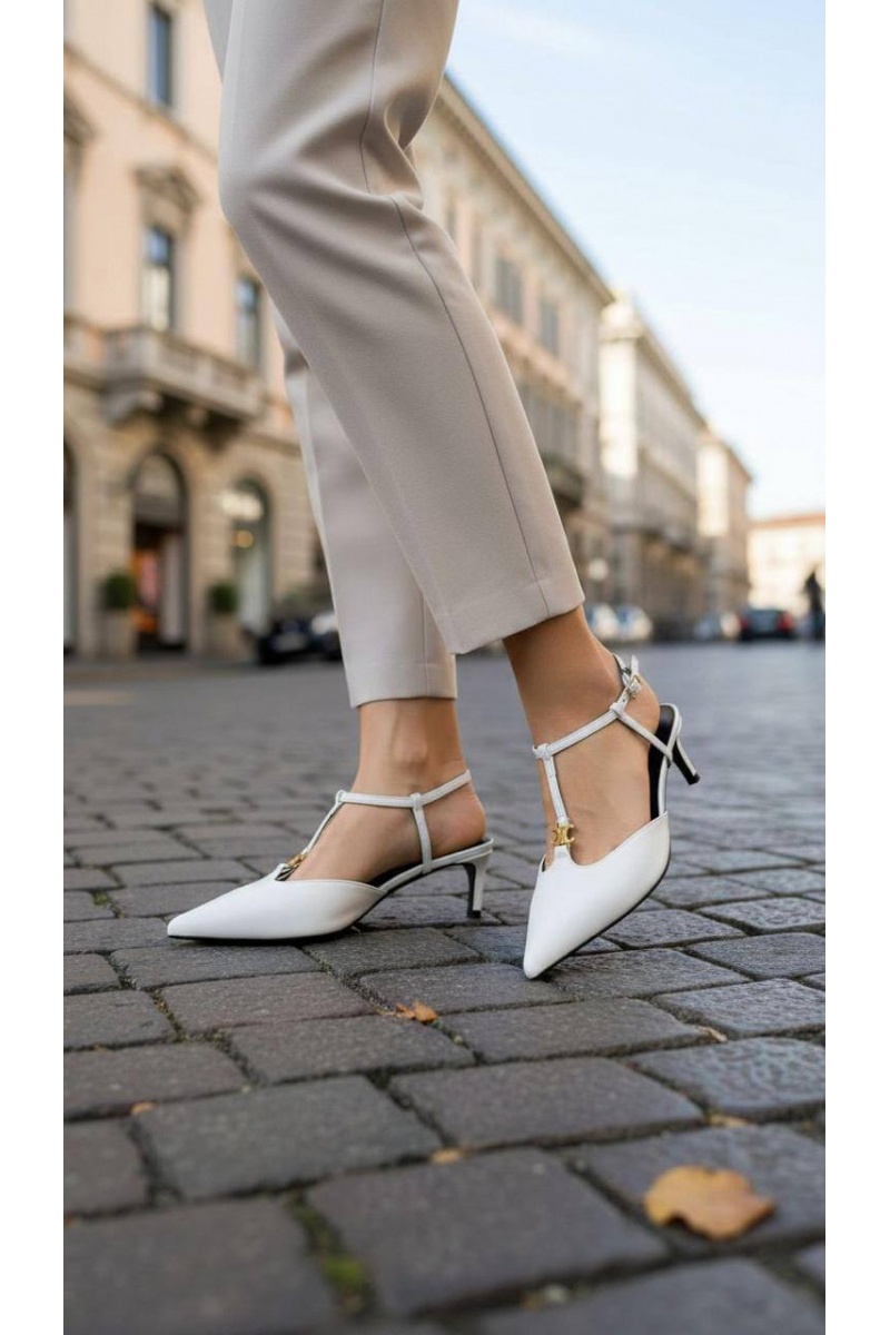Celine Женские кожаные туфли premium
