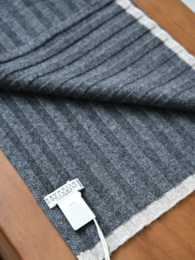 Brunеllо Сuсinеlli Кашемировый шарф Premium - Dark Grey 