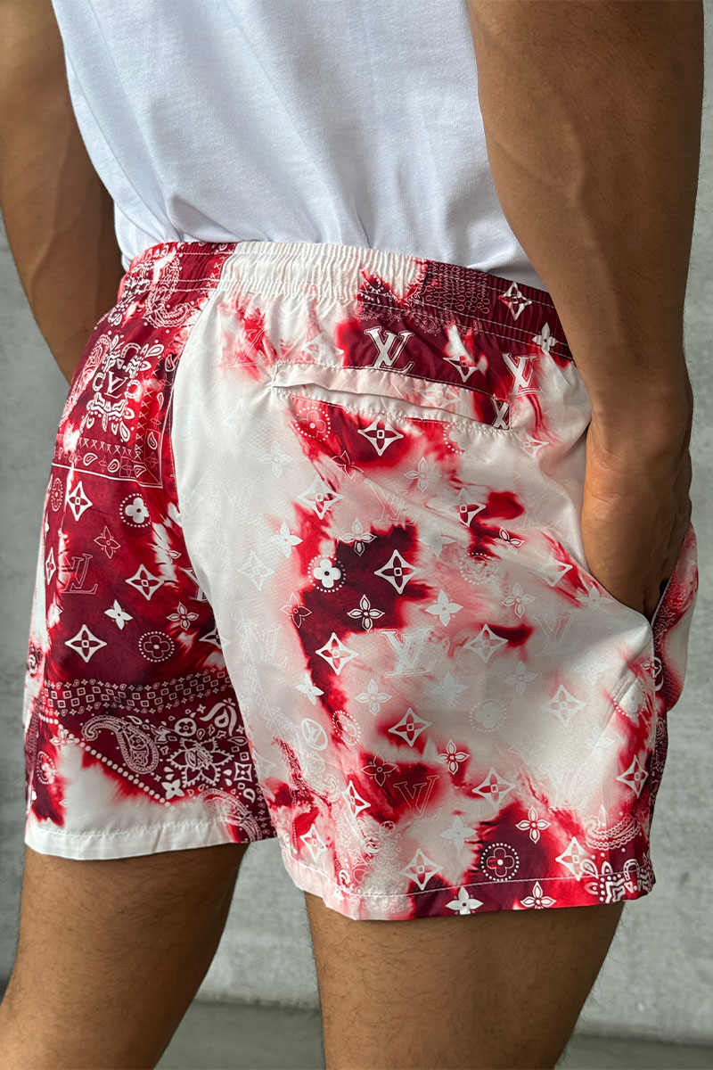 Lоuis Vuittоn Мужские красные шорты monogram bandana 