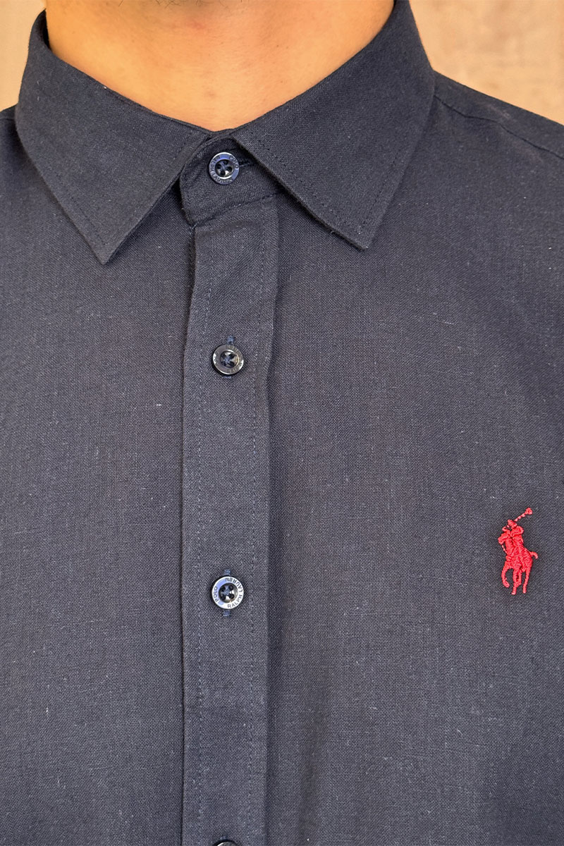 Polo Ralph Lauren Мужская рубашка тёмно-синего цвета