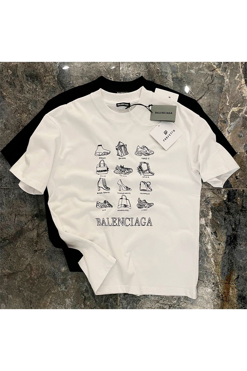 Balenciaga Белая оверсайз футболка graphic-print