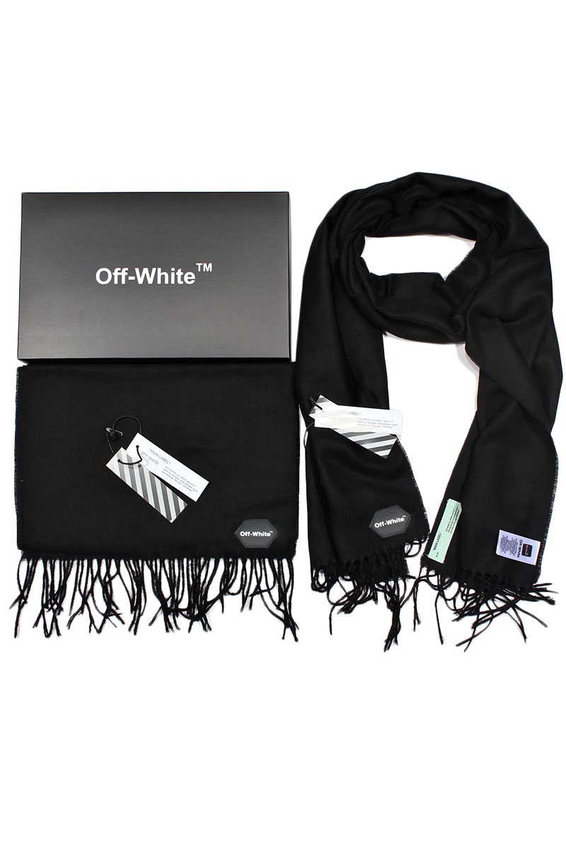 Off-White Брендовый шарф с логотипом 185x35 см