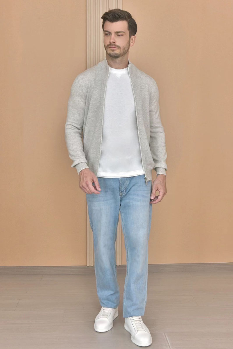 Brunеllо Сuсinеlli Кашемировый свитер Premium - Light Grey