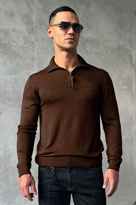 Мужская кофта zip-up - Brown 