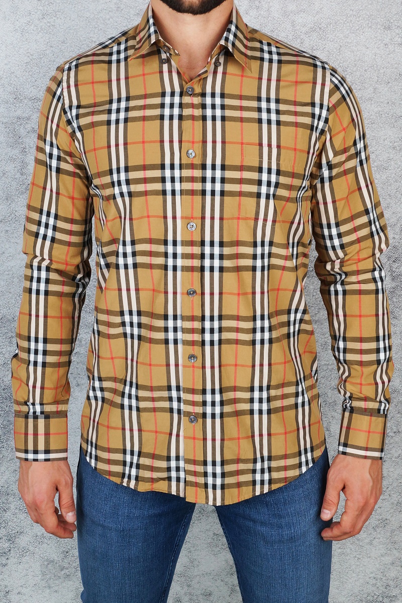 Burberry Классическая мужская рубашка - Beige