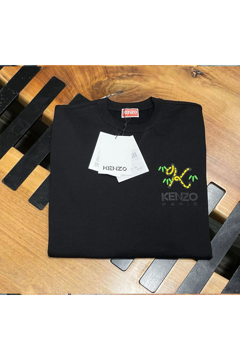 Kenzo Мужской свитшот чёрного цвета logo-print