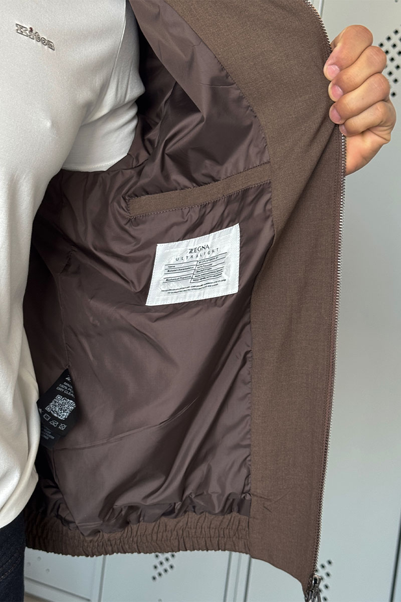 Zegna Мужская коричневая куртка 