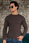 Мужской свитер premium - Brown
