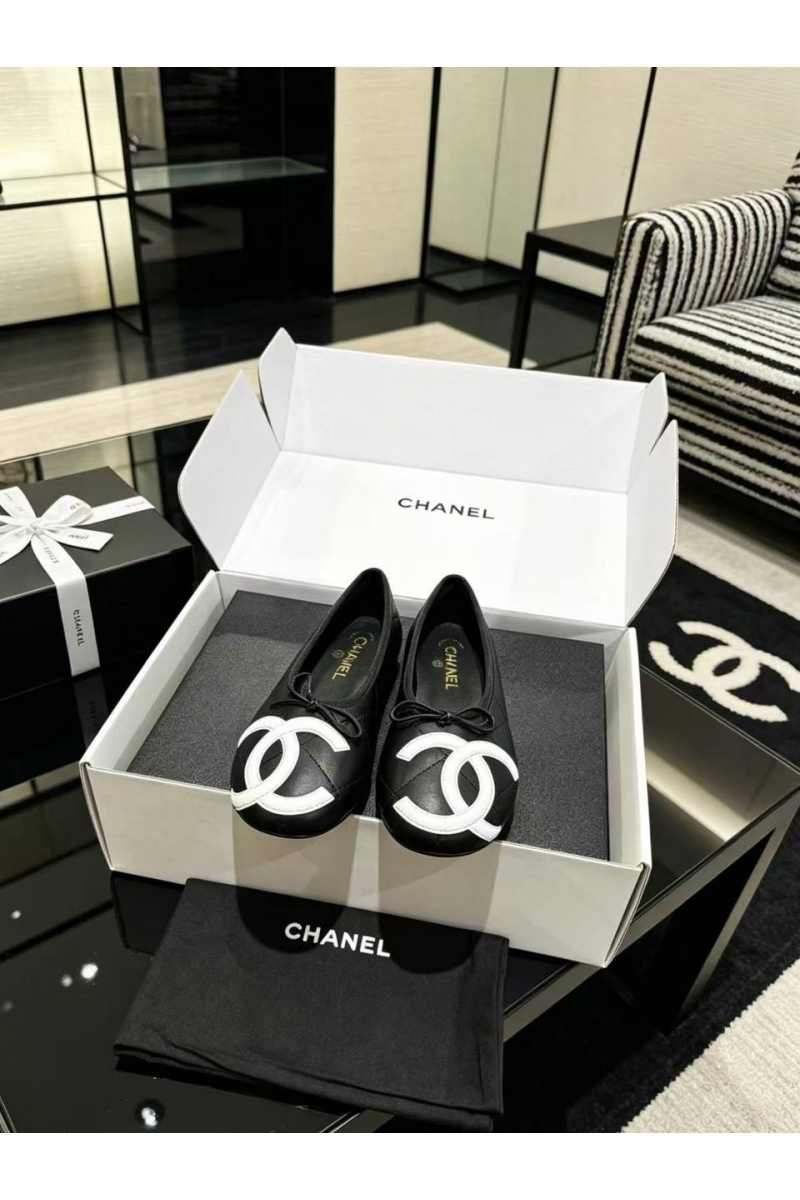 Chаnеl Женские кожаные балетки Ballerines premium