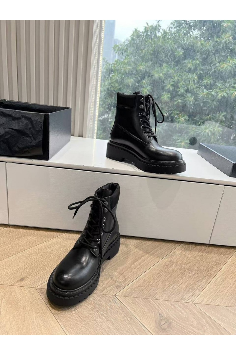 Prada Женские чёрные ботинки Premium