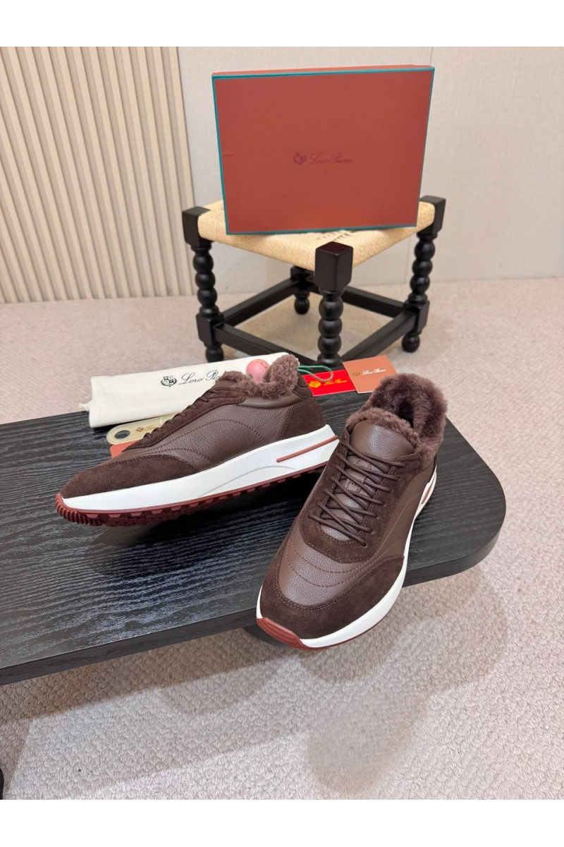 Loro Piana Кроссовки с мехом Week End Walk Evo premium