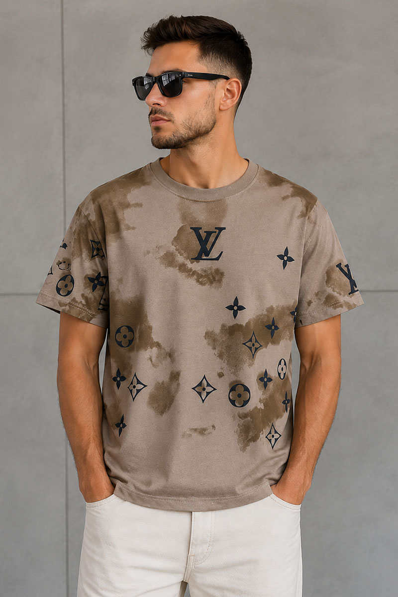 Lоuis Vuittоn Мужская футболка Monogram tie-dye - Brown