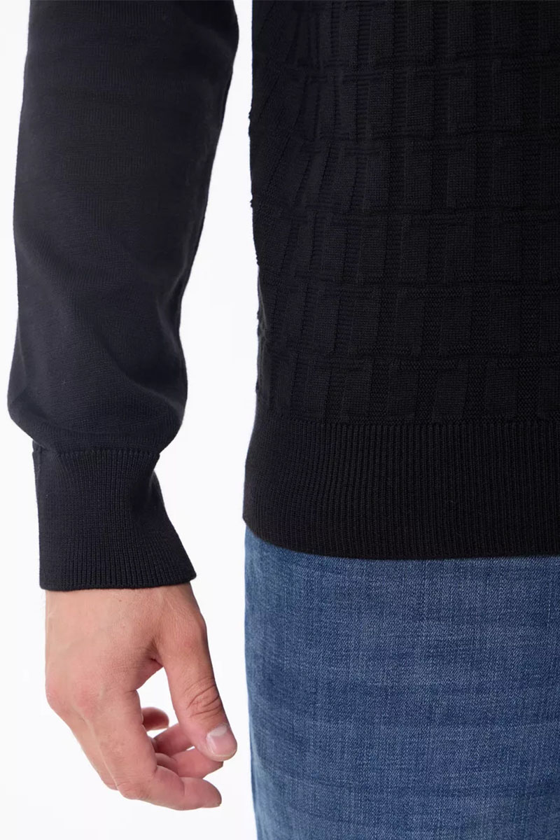 Tommy Hilfiger Мужской джемпер logo-embroidered - Black 