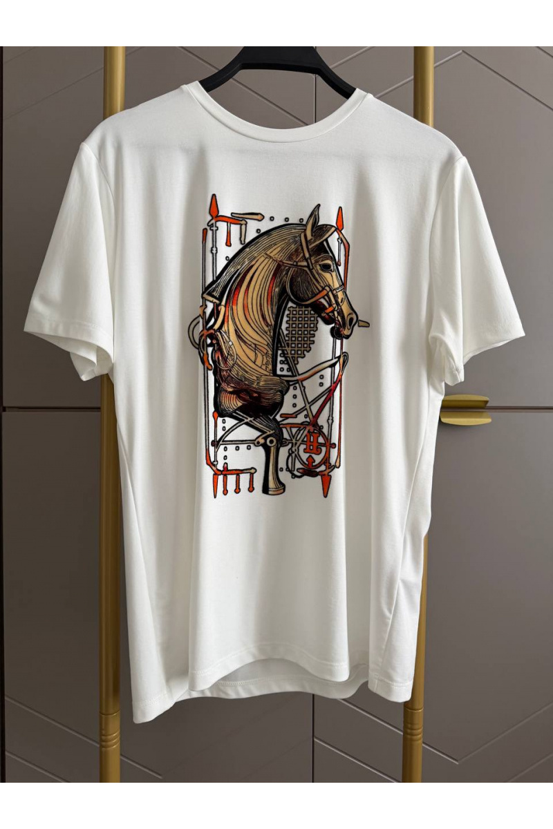 Hermes Белая женская футболка premium