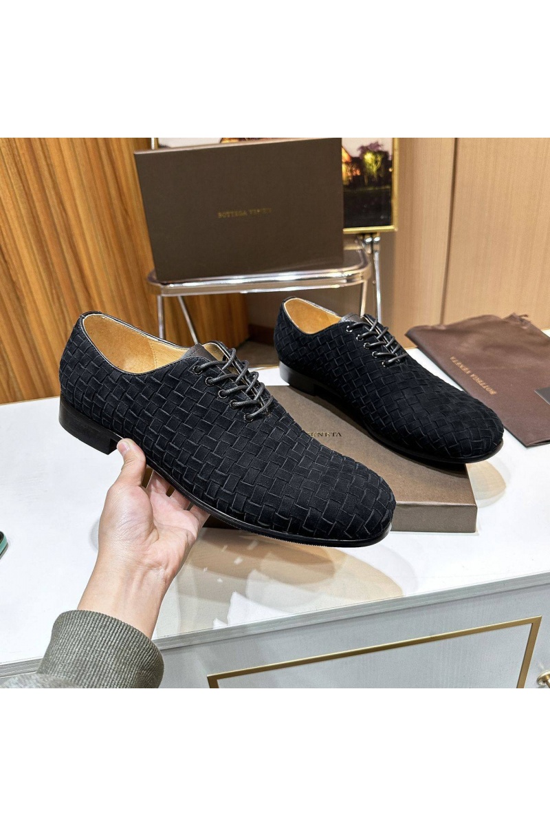 Bottega Veneta Мужские замшевые ботинки Intrecciato - Black