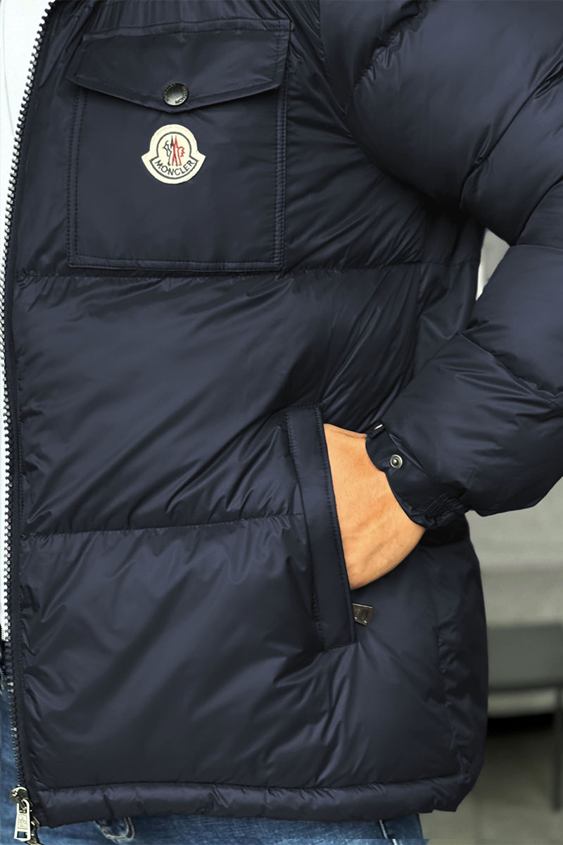 Moncler Мужская куртка тёмно-синего цвета