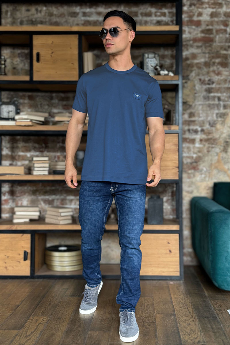 Dоlсе & Gаbbаnа Мужская футболка Premium - Misty Blue