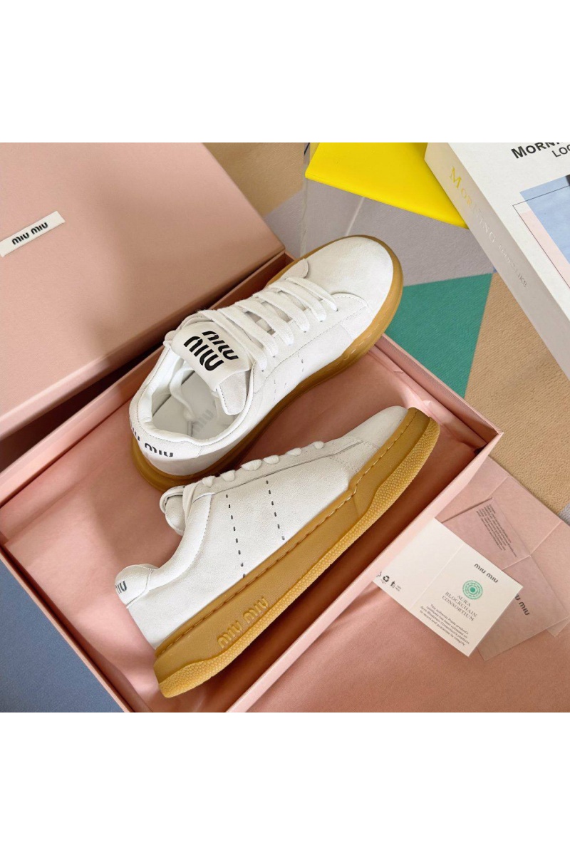 MIU MIU Женские кроссовки Premium - White