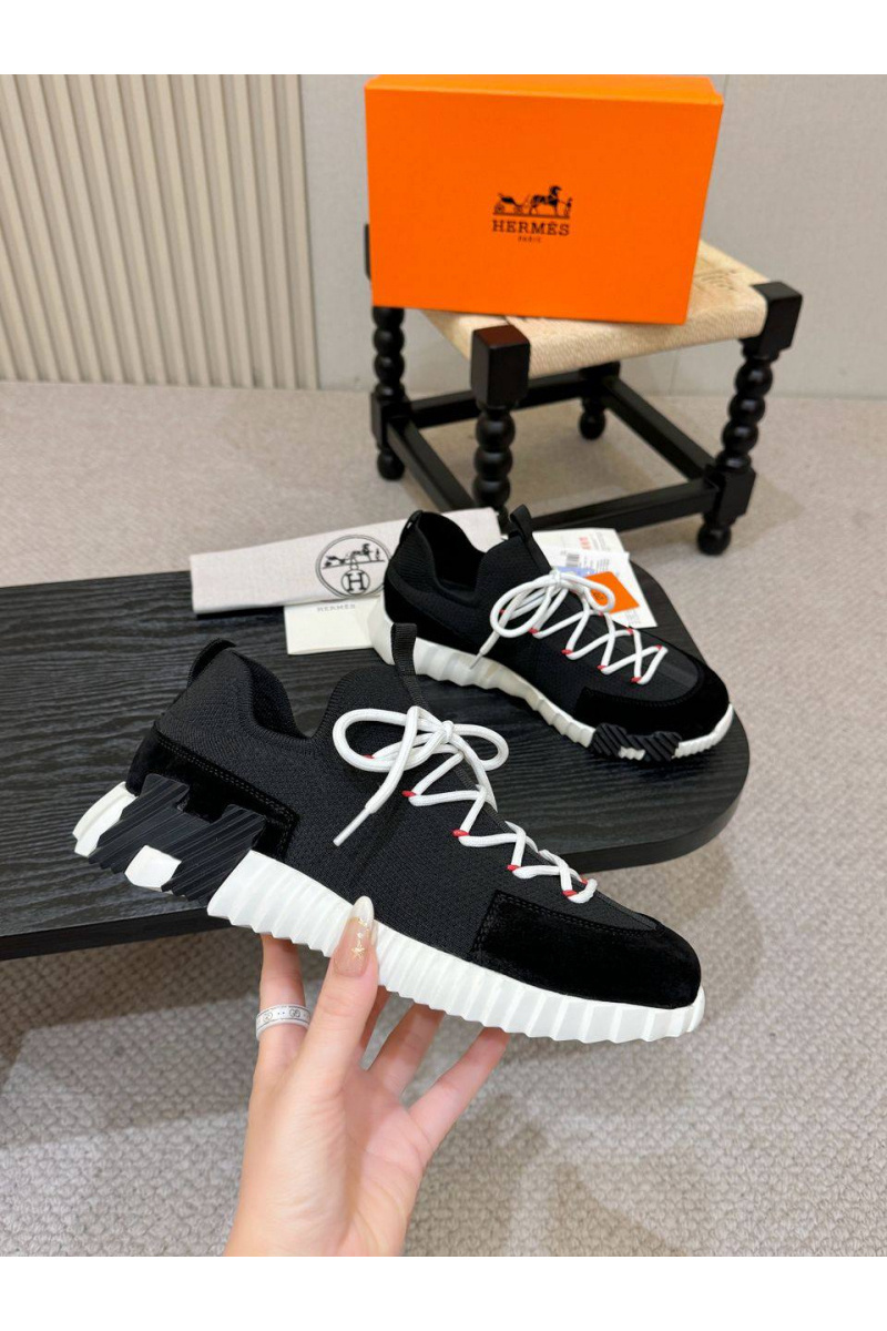 Hermes Текстильные кроссовки lift slip-on