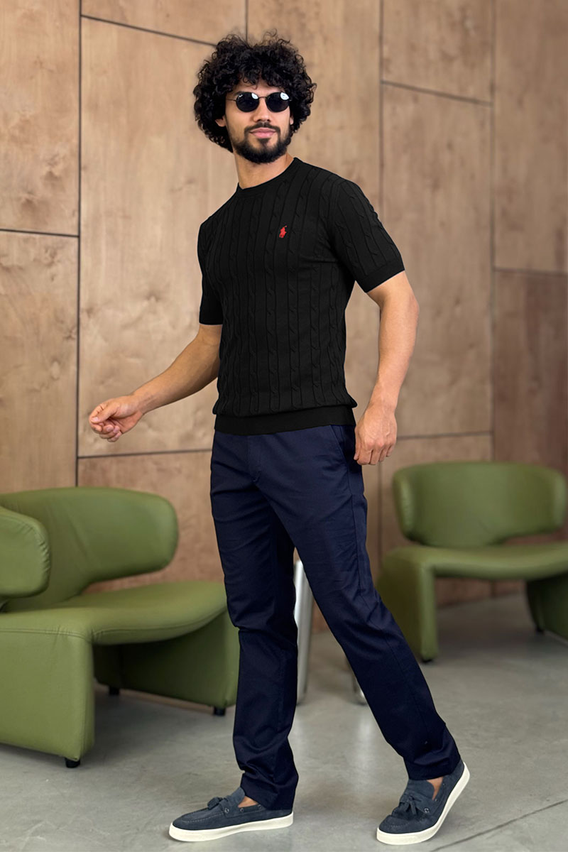Polo Ralph Lauren Мужская чёрная футболка 