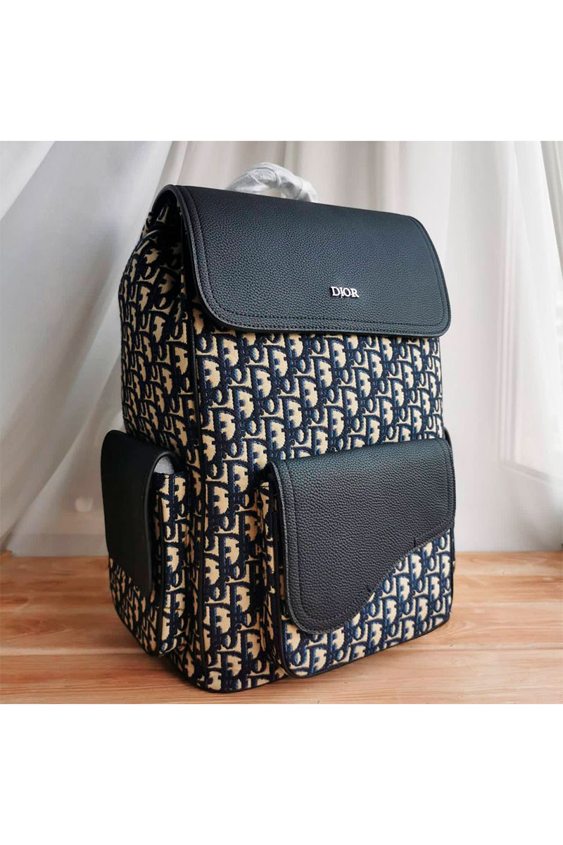 Dior Рюкзак Oblique Jacquard Saddle 40x28 см (2 расцветки)