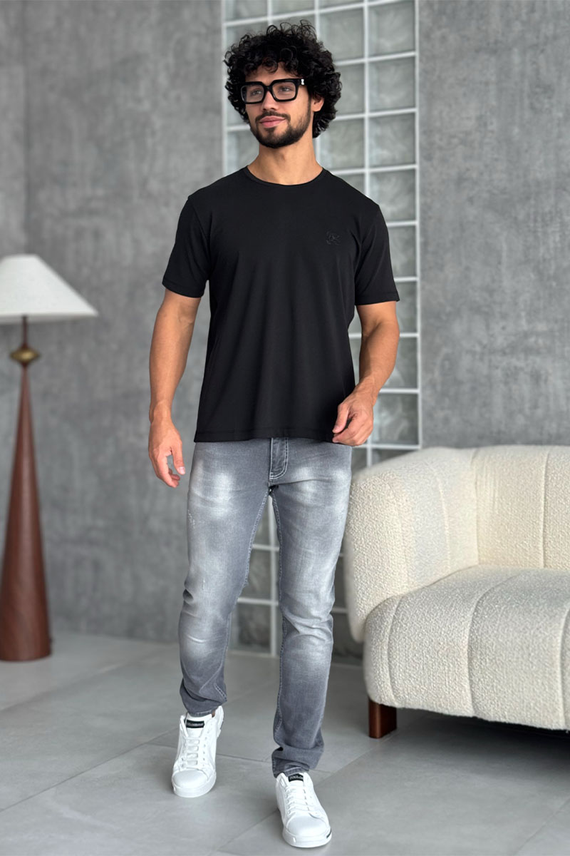 Zilli Мужская чёрная футболка 