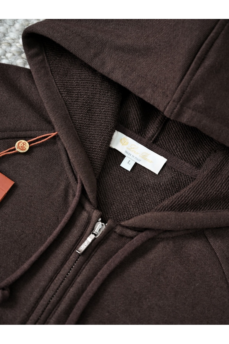 Loro Piana Коричневая кофта на молнии premium