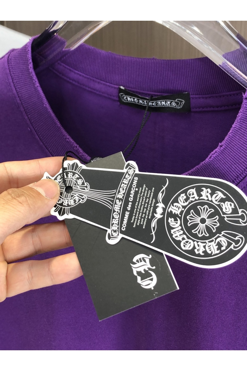 Chrome Hearts Фиолетовая оверсайз футболка Premium