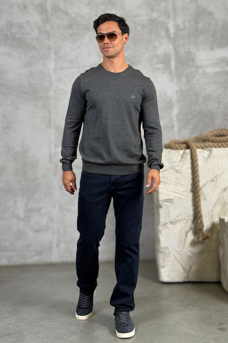 Loro Piana Мужской серый джемпер 