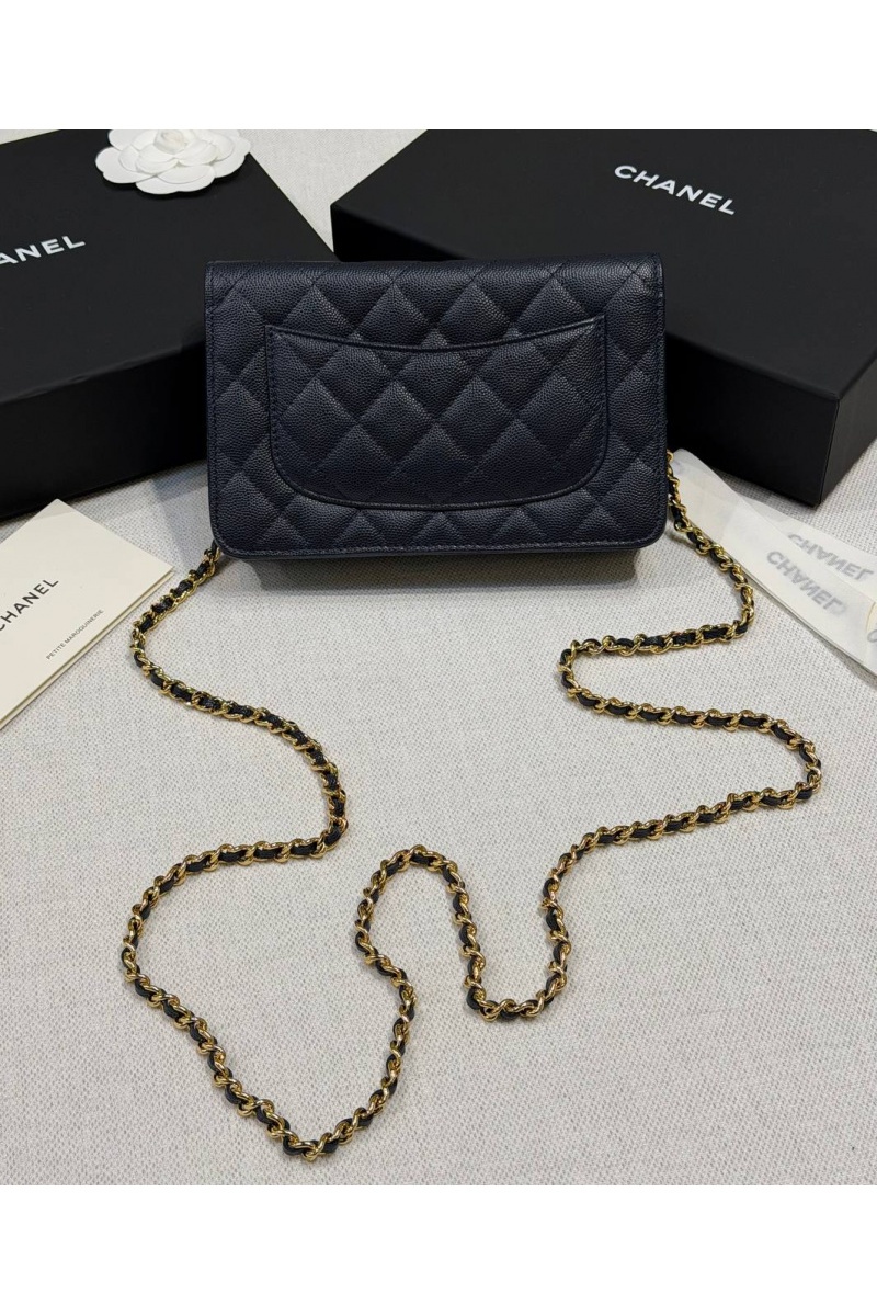 Chаnеl Кожаная сумка Wallet on Chain premium 19x12x4 см