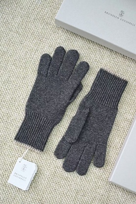Кашемировые перчатки  premium - Dark Grey