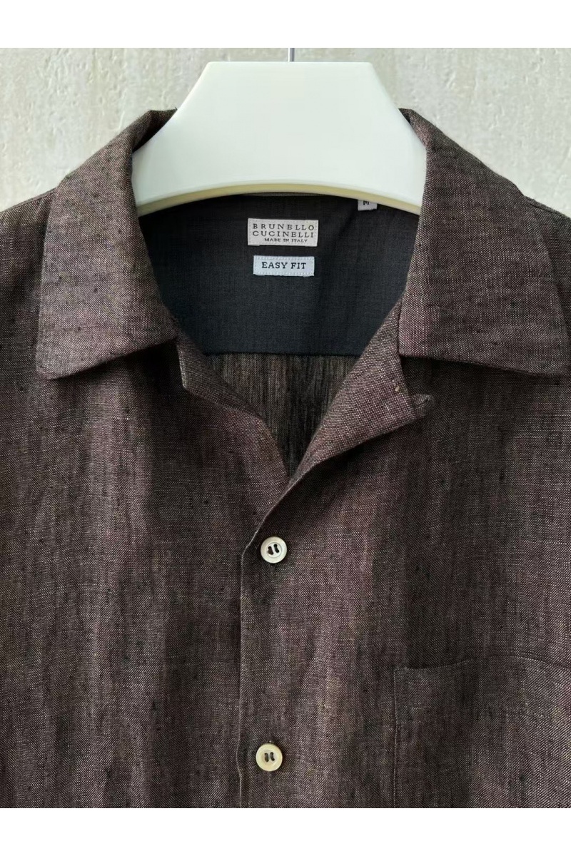 Brunеllо Сuсinеlli Льняная рубашка Premium - Brown