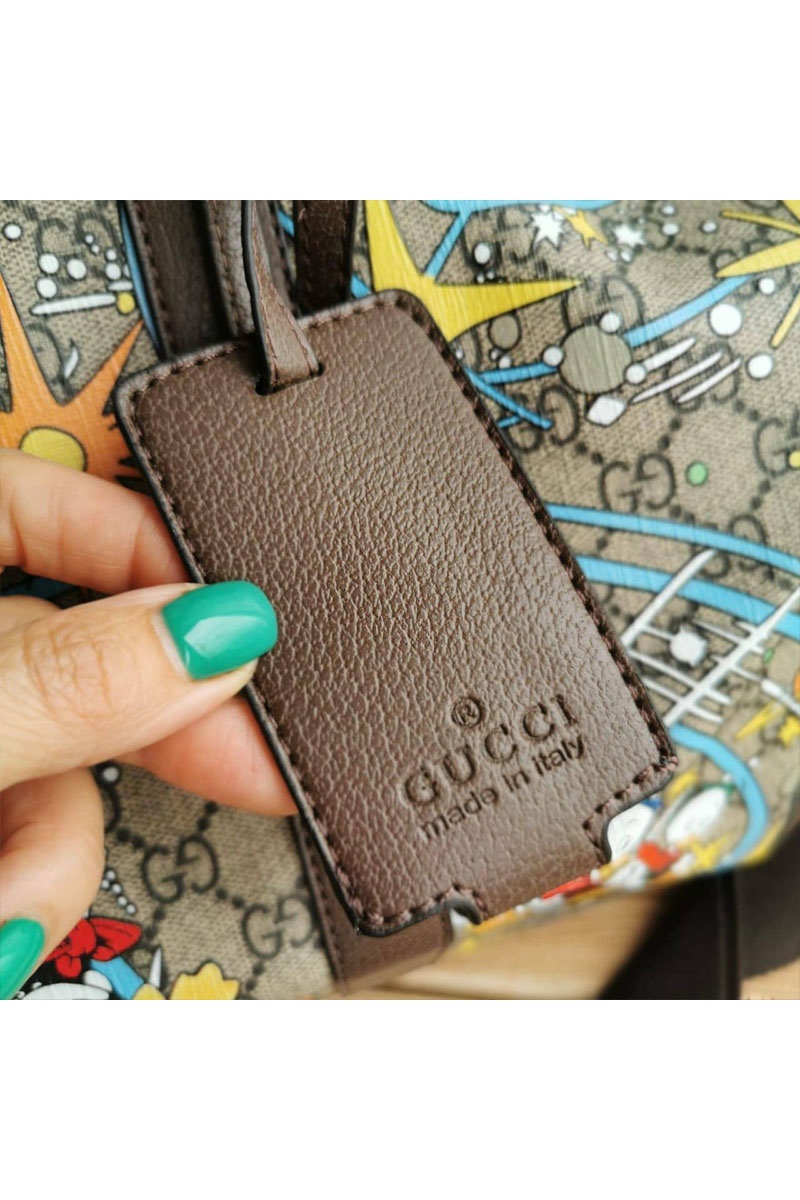 Gucci Дорожная кожаная сумка Disney GG Supreme 45x28 см