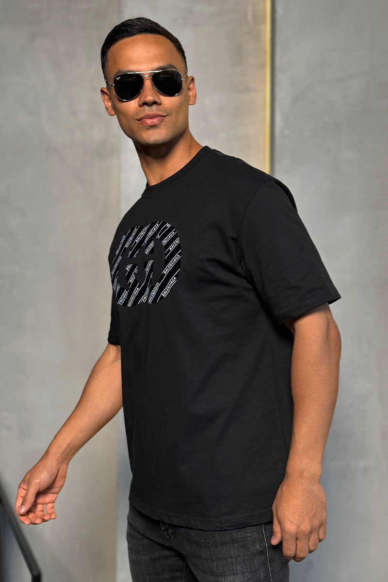 Gucci Чёрная оверсайз футболка Collaboration