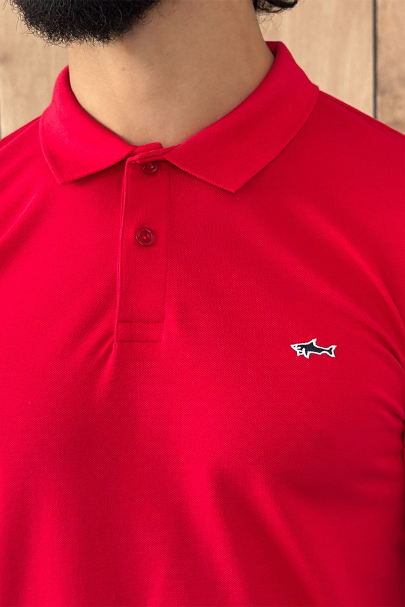 Paul & Shark Красное поло logo-embroidered 