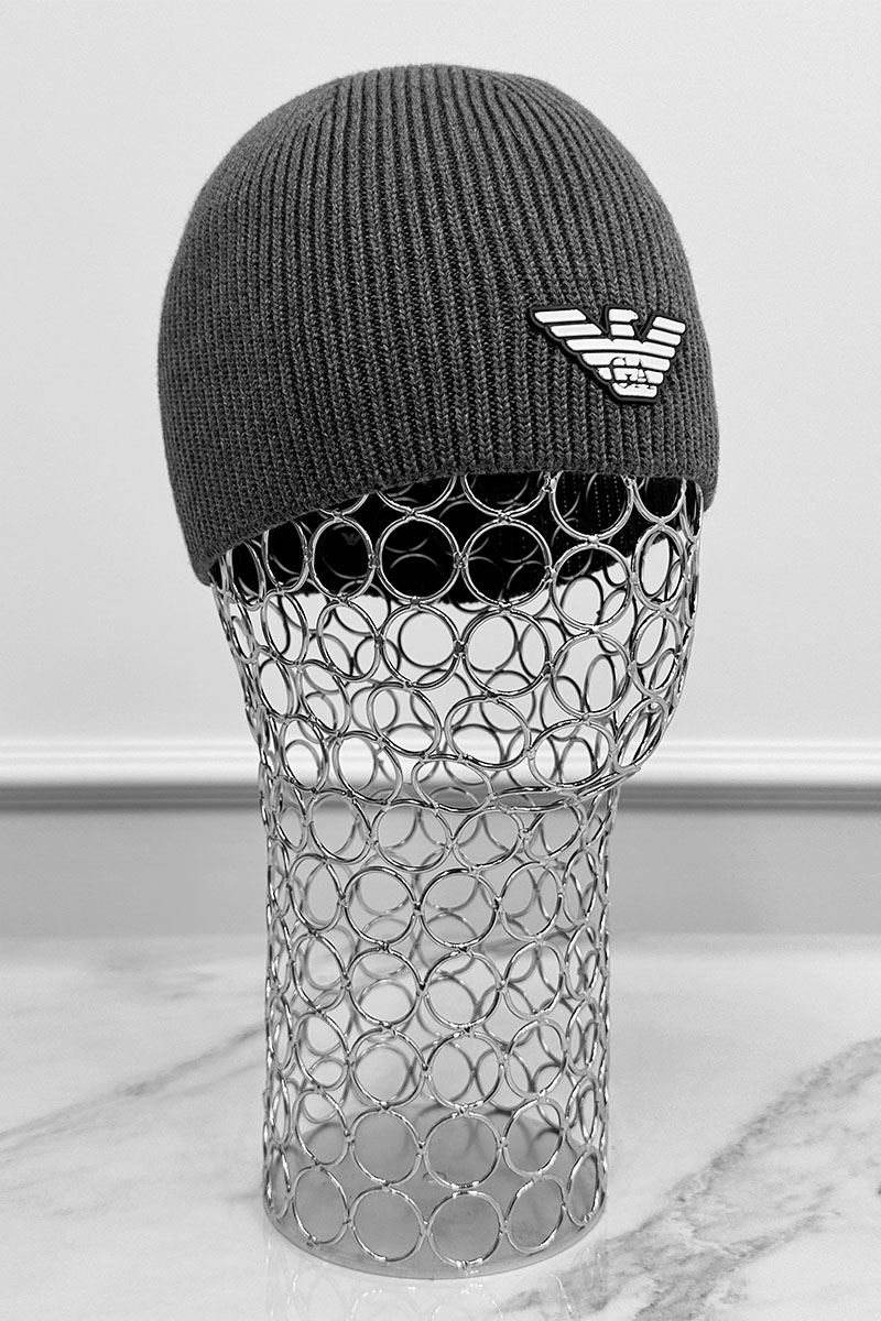 Emporio Armani EA7 Мужская серая шапка