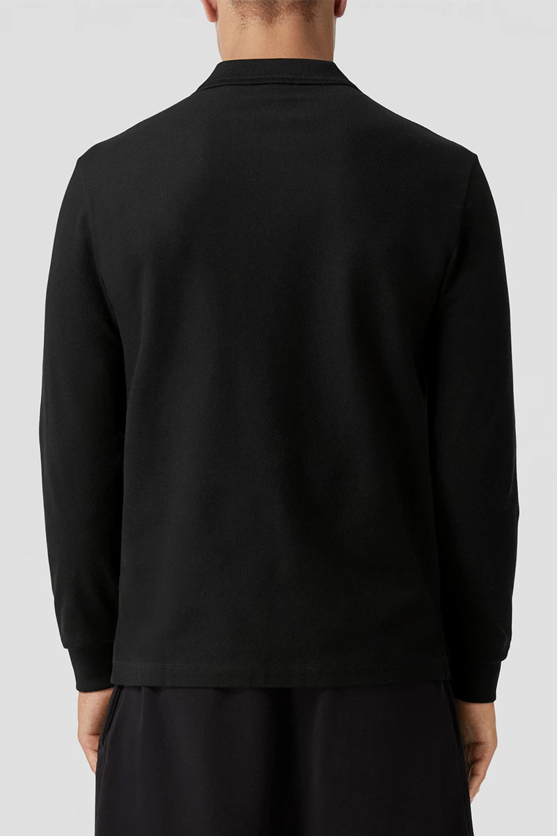 Burberry Поло с длинным рукавом TB logo - Black 