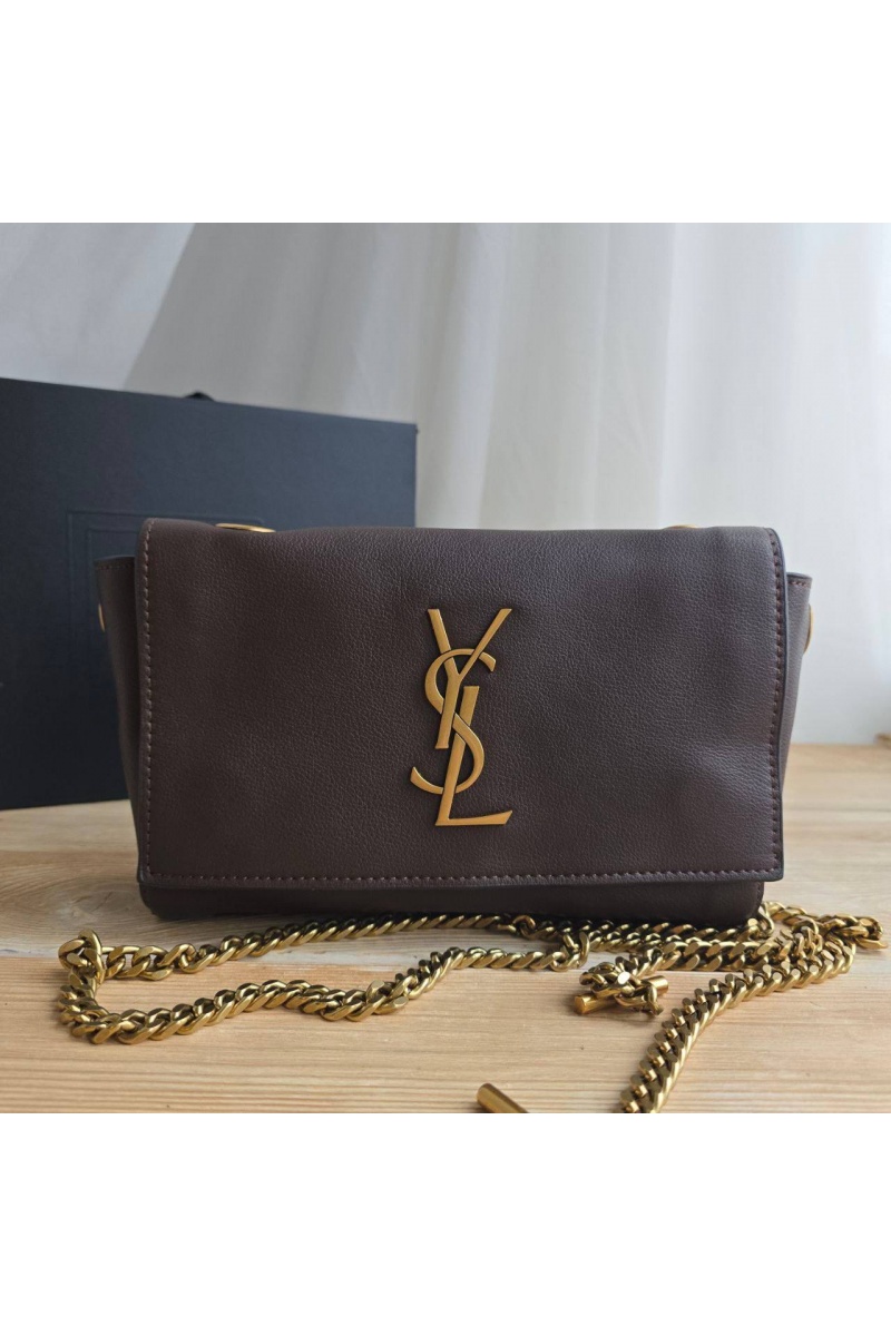 Yves Saint Laurent Кожаная сумка Kate 25x14 см