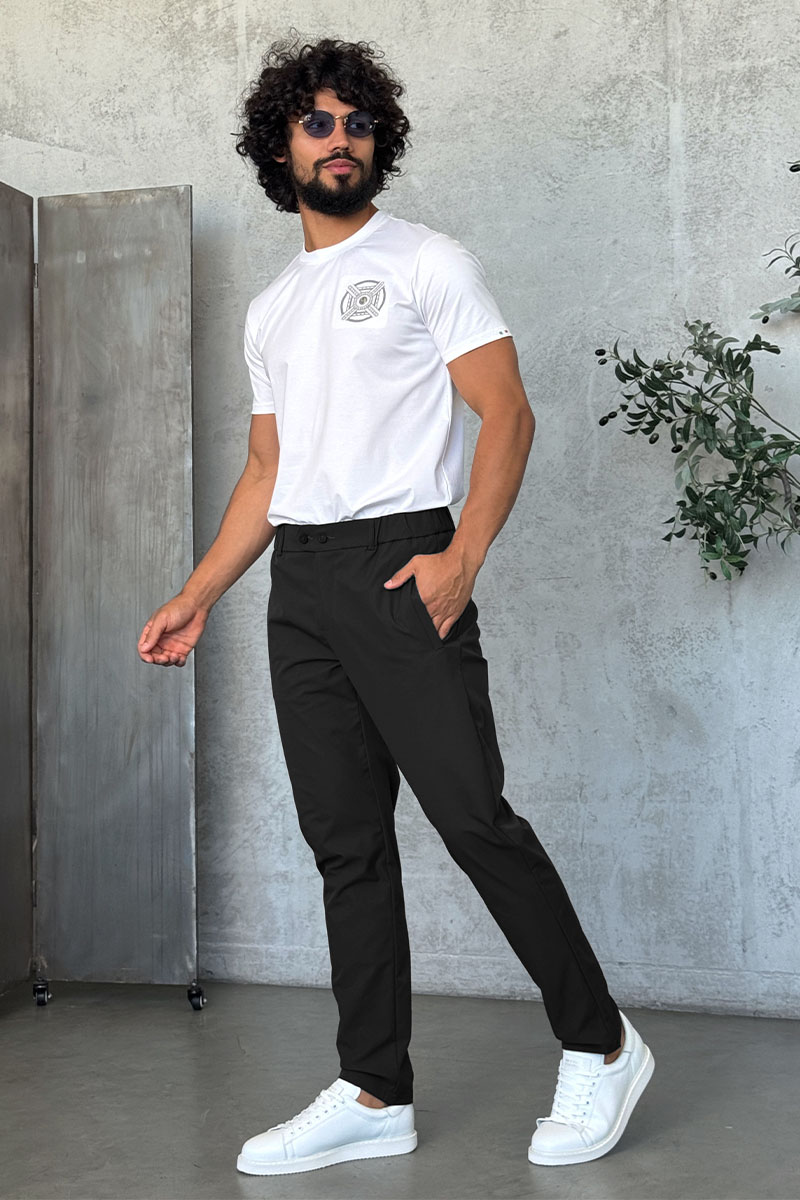 Zilli Мужские чёрные брюки slim fit