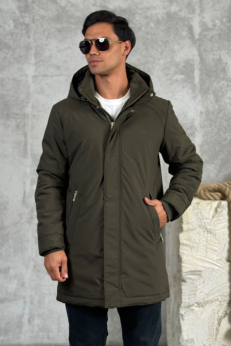 Loro Piana Парка цвета хаки logo-patch