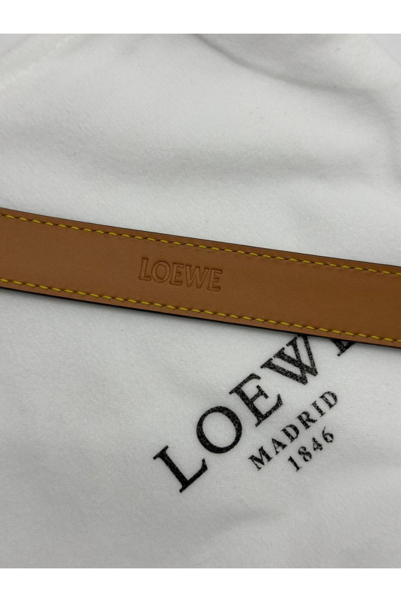 Loewe Женский кожаный ремень Anagram - ширина 2 см, длина 75 / 80 / 85 / 90 см (2 расцветки)