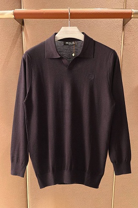 Поло с длинным рукавом premium - Brown