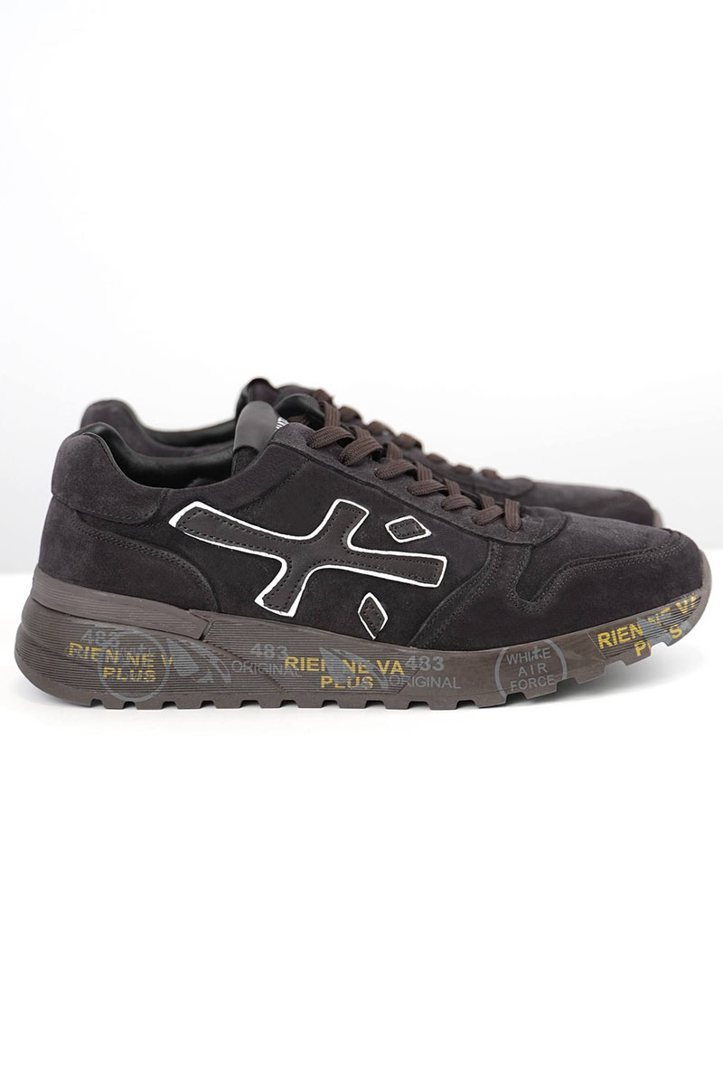 Premiata Замшевые кроссовки с мехом low-top - Brown