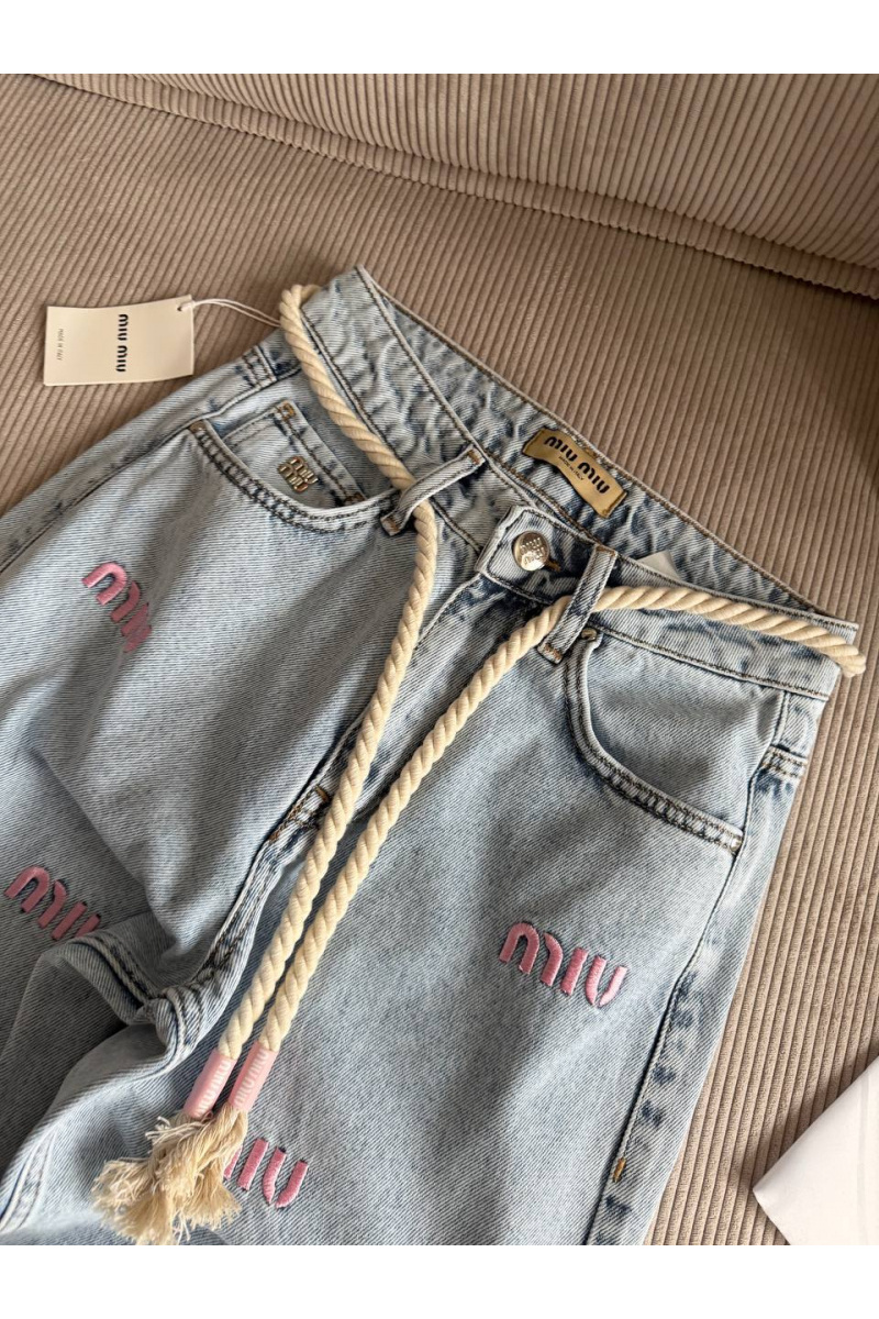 MIU MIU Женские синие джинсы premium