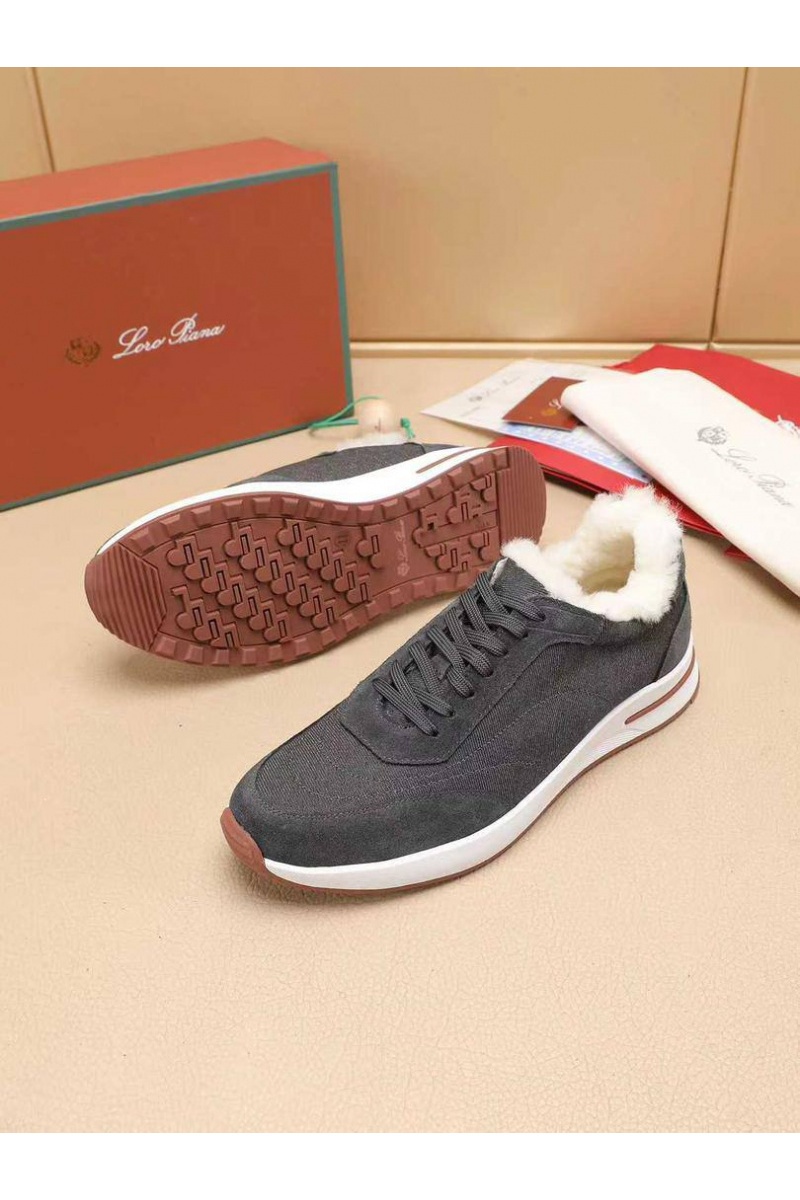 Loro Piana Кроссовки с мехом Week End Walk Evo 
