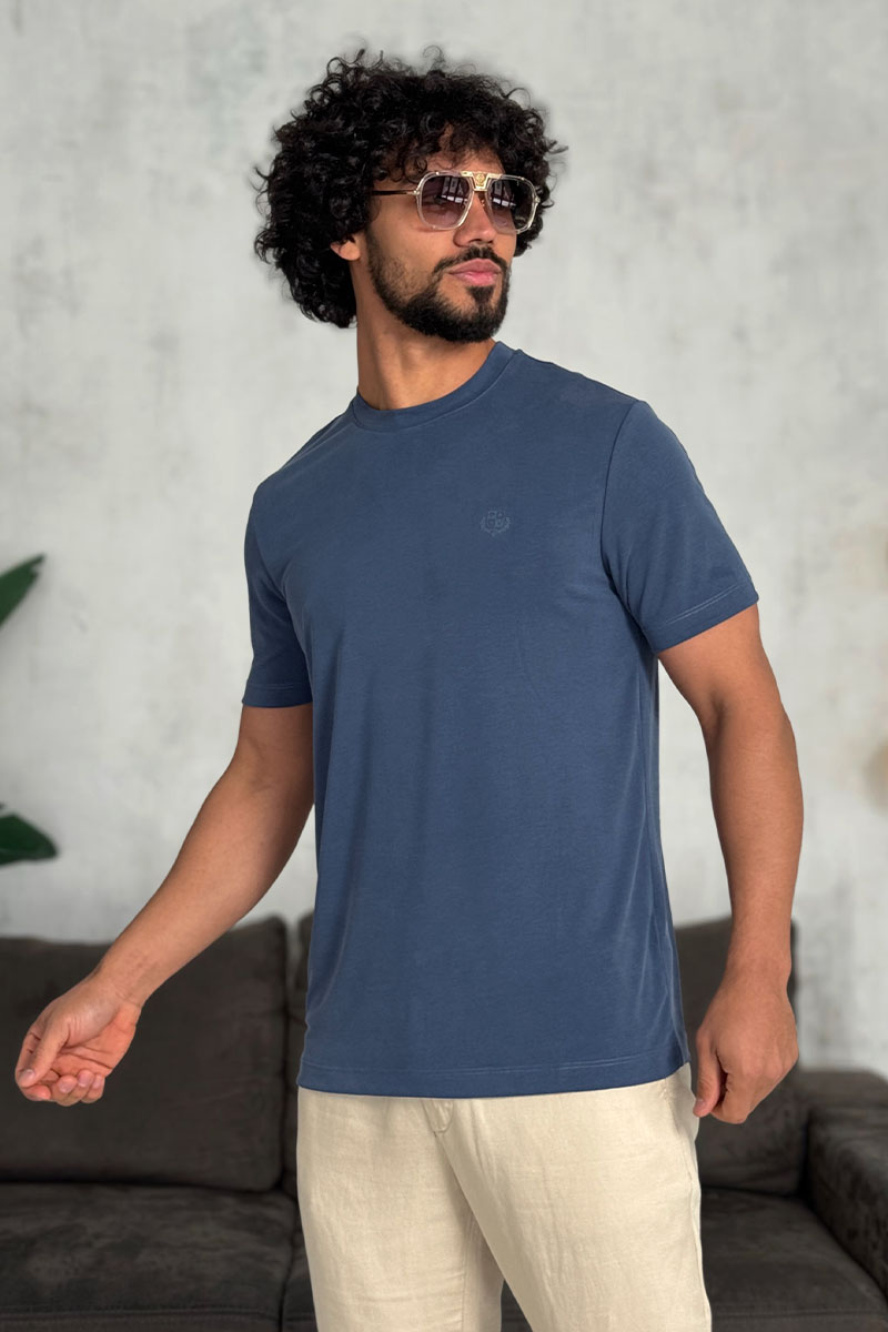 Loro Piana Футболка синего цвета 